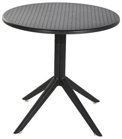 Τραπεζαρία Home ESPRIT Μαύρο Μέταλλο πολυπροπυλένιο 80 x 80 x 75 cm