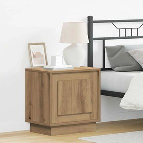 vidaXL Κομοδίνο με LED Φώτα Artisan Oak 44x34,5x45 εκ.