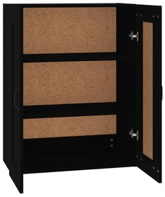 vidaXL Ντουλάπι Τοίχου Κρεμαστό Μαύρο 69,5 x 32,5 x 90 εκ.