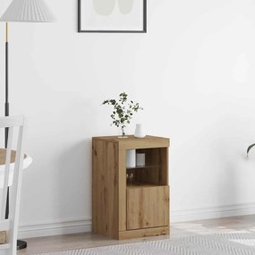 vidaXL Τραπέζι με LED φώτα Artisan Oak 41x37x67 εκ.