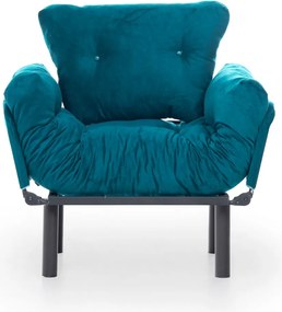 Πολυθρόνα Πετρόλ Πράσινο NITTA SINGLE 70x95x85