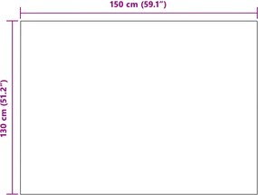 vidaXL Κουβέρτα Σκούρο μπλε 150 x 130 εκ Μαλλί