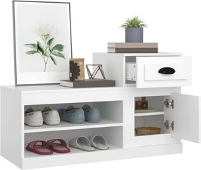 vidaXL Παπουτσοθήκη Λευκή 100 x 42 x 60 εκ. από Επεξεργασμένο Ξύλο