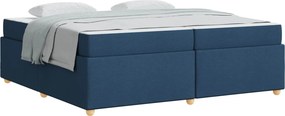 vidaXL Σκελετός Κρεβατιού με στρώμα Μπλε 200 x 200 cm ύφασμα