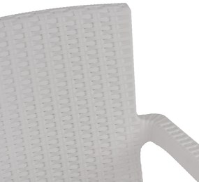 ΠΟΛΥΘΡΟΝΑ ΠΟΛΥΠΡΟΠΥΛΕΝΙΟΥ RATTAN HM5590.04 ΧΡΩΜΑ ΛΕΥΚΟ 58x55x87 cm. (1 Τεμμάχια)