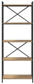 vidaXL Βιβλιοθήκη artisan δρυς 60 x 30 x 153 εκ Επεξεργασμένο ξύλο