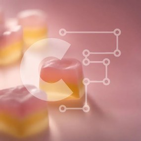 Σετ των 2 Intra Συλλεκτικό Ξύλινο Παζλ Plywood  4mm - Ποικιλία ζαχαρωτών στο τραπέζι Σε Ξύλινο Κουτί - Διαστάσεις: 10x10 cm – 25 κομμάτια