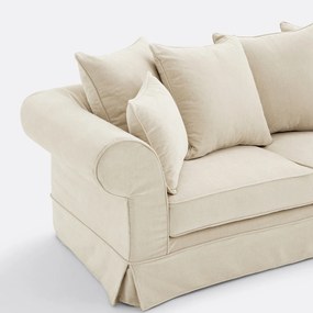 Καναπές-κρεβάτι, 2 ή 3 θέσεων, από μελανζέ πολυεστέρα, Adelia