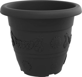 vidaXL Γλάστρες φυτών 6 pcs Μαύρο Ø 39 x 32 εκ Πλαστικό