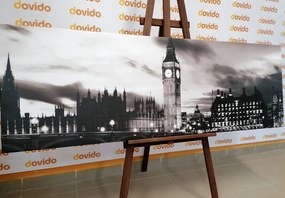 Φωτογραφία του Big Ben στο Λονδίνο σε ασπρόμαυρο - 120x40
