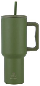 Θερμός Ανοξείδωτος Straw Tumbler XL 14,5x10x26εκ.-1200ml Forest Spirit Save The Aegean Estia 01-32173