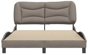 vidaXL Σκελετός Κρεβατιού Χωρίς Στρώμα Taupe 120x200 εκ. Υφασμάτινο