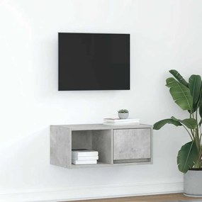 vidaXL Έπιπλο Τηλεόρασης Γκρι μπετόν 60x31x25,5 εκ. Επεξεργασμένο Ξύλο