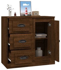 vidaXL Μπουφές Καφέ Δρυς 70x35,5x67,5 εκ. από Επεξεργασμένο Ξύλο