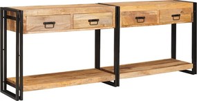 vidaXL Τραπέζια Κονσόλες 2 τμχ. Καφέ 200 x 33 x 75 εκ