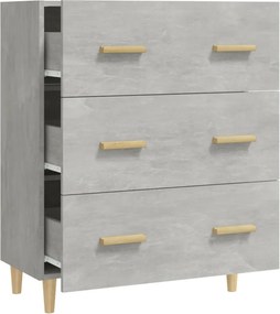 vidaXL Ντουλάπι Γκρι Σκυροδέματος 70 x 34 x 90εκ. Επεξεργασμένο Ξύλο