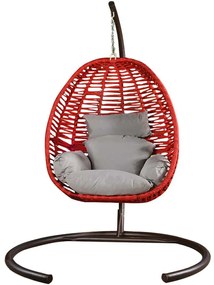 Κούνια Κήπου Findik 379VLV1703 110x110x196cm Red