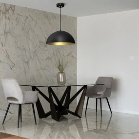 Κρεμαστό Φωτιστικό Beta 45cm Μαύρο με Χρυσό