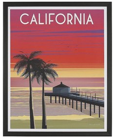 Πίνακας Ρετρό Θέμα Καλιφόρνια Τύπωμα Σε Καμβά 40x50cm