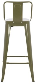 ΣΚΑΜΠΟ BAR ME ΠΛΑΤΗ ΜΕΤΑΛΛΙΚΟ MELITA-PRO HM8643.43 DARK OLIVE GREEN 42x42x100Υεκ. - HM8643.43