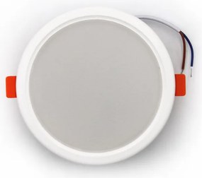 Led panel στρόγγυλο χωνευτό ψευδοροφής 10W 230V 3000k θερμό λευκό φως 850lumen δέσμης 120°