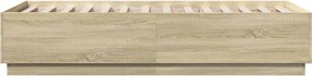 vidaXL Πλαίσιο Κρεβατιού με LED Sonoma Δρυς 75x190 εκ. Επεξεργ. Ξύλο