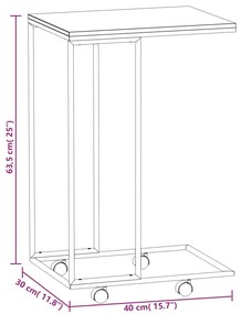 ΒΟΗΘΗΤΙΚΟ ΤΡΑΠΕΖΙ ΜΕ ΡΟΔΕΣ ΛΕΥΚΟ 40X30X63,5 ΕΚ. ΕΠΕΞΕΡΓ. ΞΥΛΟ 343098