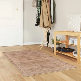 vidaXL Χαλί Runner MARSA Μπεζ και χρυσό 80 x 100 cm Πολυέστερ και PVC