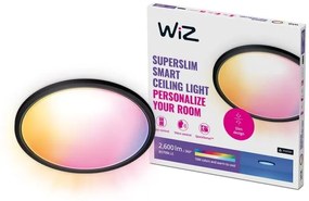 Έξυπνο Φωτιστικό Οροφής Πλαφονιέρα LED 22W 3CCT RGBW Dimmable Super Slim Wiz-929003301001-Μαύρο 929003301001