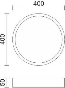 Πλαφονιέρα οροφής Cloud-Leuko-Stroggylo-24W