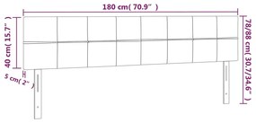 ΚΕΦΑΛΑΡΙ ΚΡΕΒΑΤΙΟΥ LED TAUPE 180X5X78/88 ΕΚ. ΥΦΑΣΜΑΤΙΝΟ 3121630