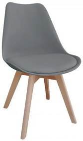 MARTIN καρέκλα Ξύλο/PP Γκρι/Μοντ.ταπετσαρία 49x57x82cm ΕΜ136,44