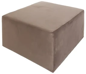 Artekko Zebra Βελούδινο Καφέ Σκαμπό (100x100x53)cm
