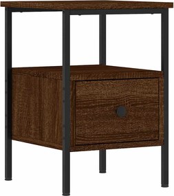 vidaXL Κομοδίνα 2 τεμ. Καφέ Δρυς 34 x 36 x 50 εκ. Επεξεργασμένο Ξύλο