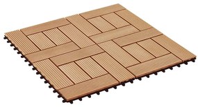 vidaXL Πλακάκια Deck 22 τεμ. Χρώμα Teak 30 x 30 εκ. 2 μ² από WPC