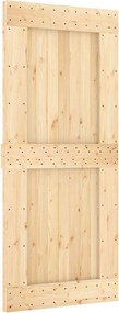 vidaXL Συρόμενη Πόρτα Φυσικό και Λευκό 90 x 210 cm