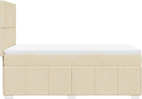 vidaXL Κρεβάτι Boxspring με Στρώμα Κρεμ 80 x 200 εκ. Υφασμάτινο