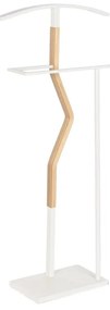 Hattestativ DKD Home Decor Φυσικό Ξύλο Χάλυβας Λευκό (48 x 20 x 106,5 cm)