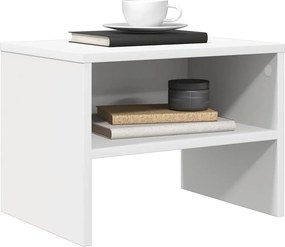 vidaXL Κομοδίνο Λευκό 40 x 30 x 30 εκ. από Επεξ. Ξύλο