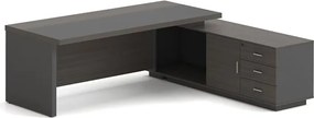 VIP Γραφείο Δεξιά Γωνία, Απόχρωση Grey Walnut   1τμχ