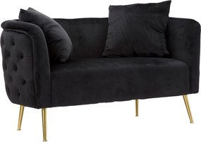 Διθέσιος Καναπές Μαύρος BUCAREST 74x127x71