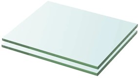 vidaXL Ράφια Πάνελ 2 τεμ. Διάφανα 20 x 20 εκ. Γυάλινα