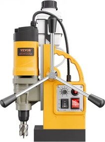 Magnetic Drill 1400W 2878 lbf Mag Drill Press 2 in Boring Diameter 6 Bits Yellow