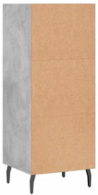 Ντουλάπι Γκρι Σκυροδέματος 34,5x32,5x90 εκ. Επεξεργασμένο Ξύλο - Γκρι