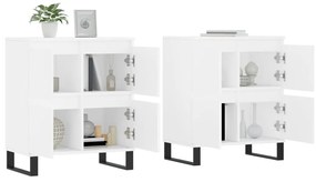 vidaXL Συρταριέρες 2 τεμ. Λευκές από Επεξεργασμένο Ξύλο