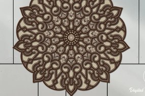 Σετ των 2 Intra απο ξύλο plywood 3mm-4mm πάχος αποκοπής 3D Layered Mandala Δίασταση 12x12 cm INTRAFABR-15047296