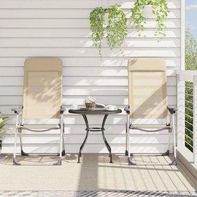 vidaXL Καρέκλες Camping Πτυσσόμενες 2 τεμ. Κρεμ από Αλουμίνιο