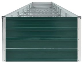 vidaXL Ζαρντινιέρα Υπερυψωμένη Πράσινη 600x80x45 εκ. Γαλβαν. Χάλυβας