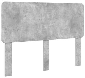 vidaXL Κεφαλάρι με κεφαλάρι Σκυρόδεμα Γκρι 160 cm Επεξεργασμένο ξύλο