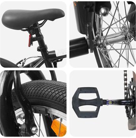 vidaXL BMX Ποδήλατο 18 ίντσες για 7-10 ετών Μαύρο